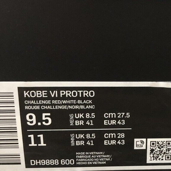 Kobe 6 Protro All-Star size 9.5